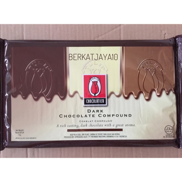 Tulip DARK Chocolate Compound Coklat Batang 1 Kg