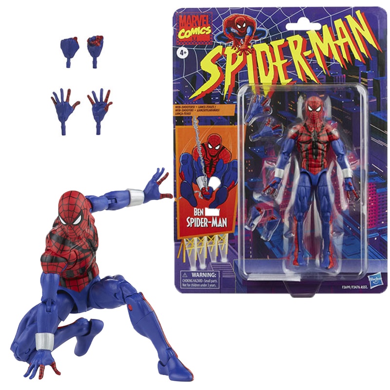 Mainan Boneka Action Figures Model Anime Spiderman Legends Ben Reilly / Symbiote Retro Bahan PVC Untuk Hadiah