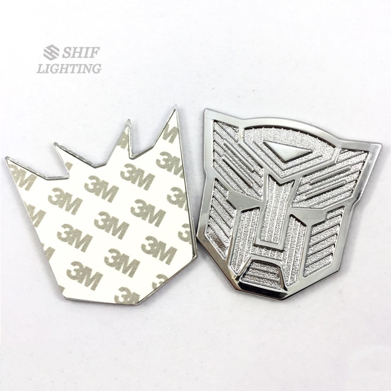 1Pc Stiker Emblem Logo Transformer Bahan Metal Untuk Mobil