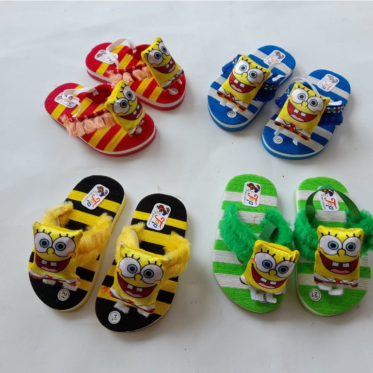 JB--Sandal Baby Bantal Motif spongebob