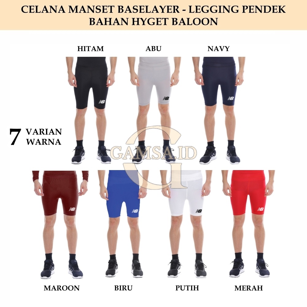 CELANA MANSET PENDEK PRIA WANITA CELANA MANGSET BASELAYER LEGGING OLAHRAGA BOLA VOLLY RENANG