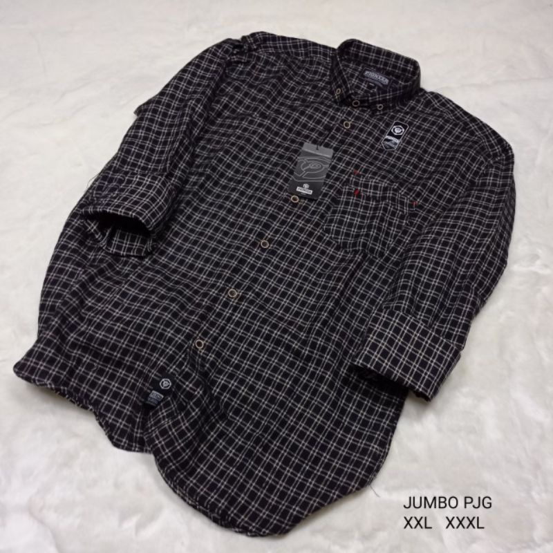 kemeja flanel jumbo xxl xxxl xxxxl lengan panjang pria - kemeja kotak kotak lengan panjang big size - distro - import - original - terbaru 2021