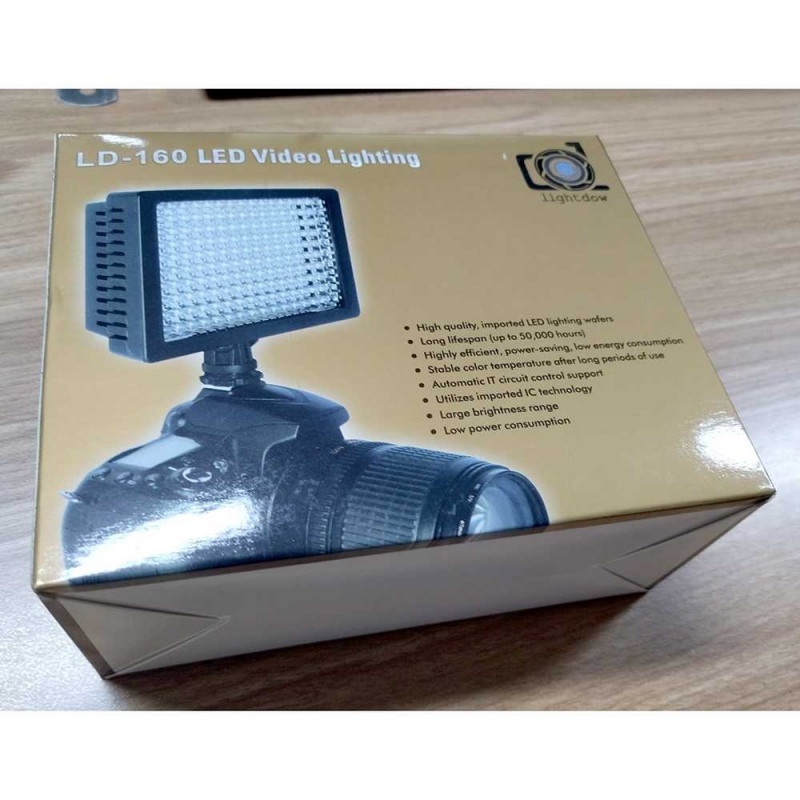 Lighting Kamera DSLR 160 LED Filter Diffuser Lightdow Lampu Studio