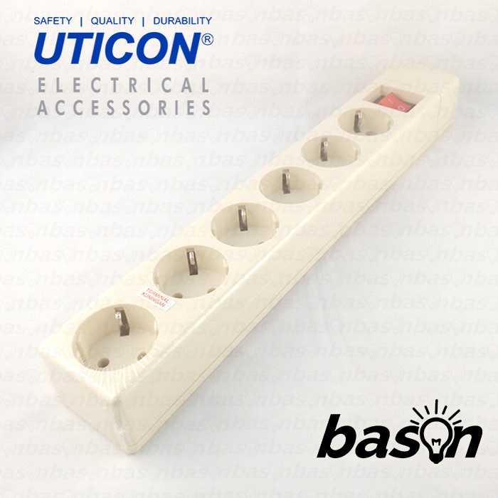 UTICON ST1682NC Multi Outlet - Stop Kontak 6 Lubang - TANPA KABEL