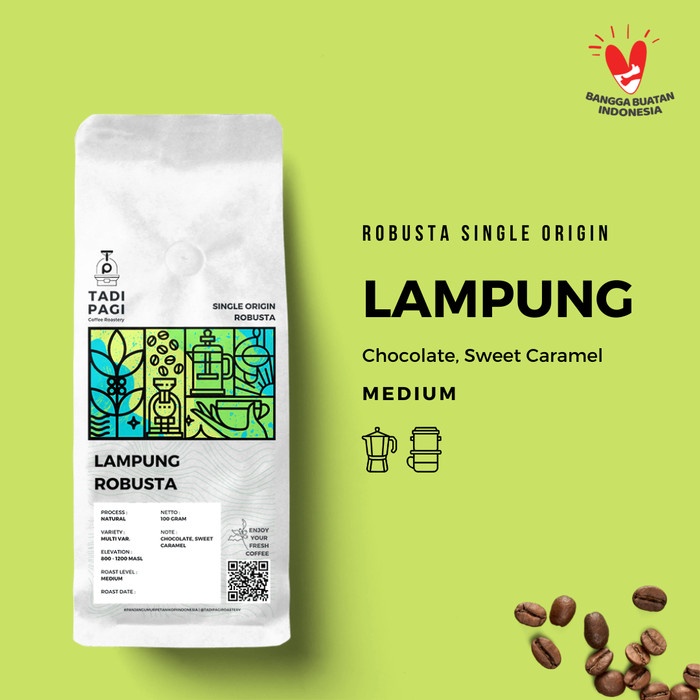 

Tadi Pagi Coffee Roastery Robusta Lampung 1 Kg Roast Bean Coffee - Kopi Biji Matang