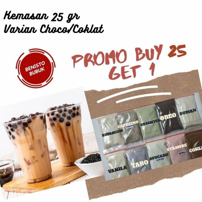 

Diskon Bubuk Minuman 25 gr/Bubuk Minuman Murah/Minuman Boba 25 gr Rasa Coklat Diskon