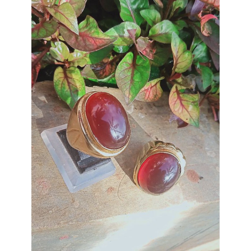 batu ring cincin getah katilayu merah api