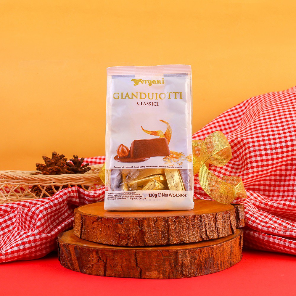 

Vergani Gianduiotti Classic Cokelat isi Susu Cokelat & Hazelnut 130gr