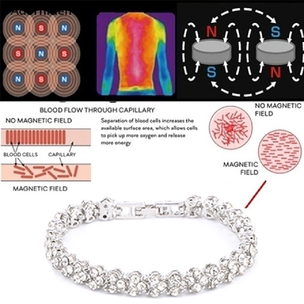 (AdornmentNo1) Gelang Tangan Manik-Manik Kristal Magnetik Untuk Terapi Kesehatan / Menurunkan Berat Badan Wanita