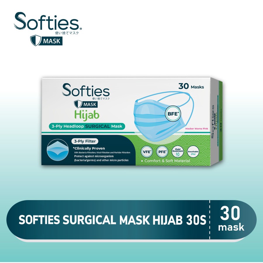 SOFTIES DAILY MASK 3PLY ISI 30- SOFTIES SURGICAL MASK 3PLY ISI 30- SOFTIES DAILY SPESIAL EDISI BATIK