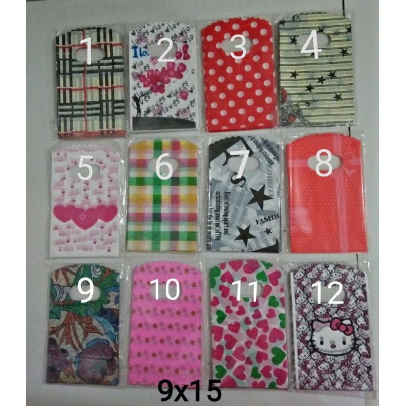 

Tas plong mini motif 2 sisi, kantong sablon souvenir, 9x15cm (50 lbr)