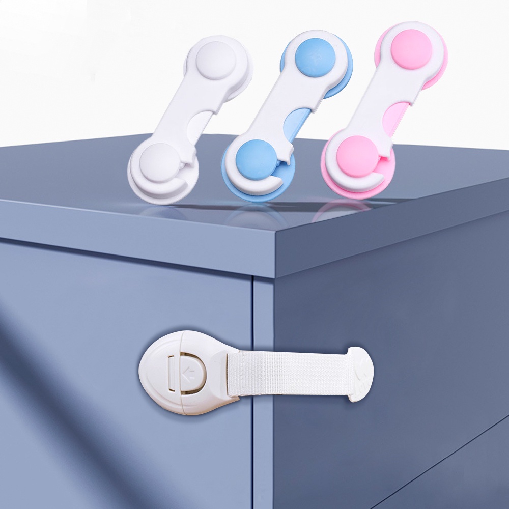 Lakhu safety lock drawer/kunci pengaman lemari laci plastic