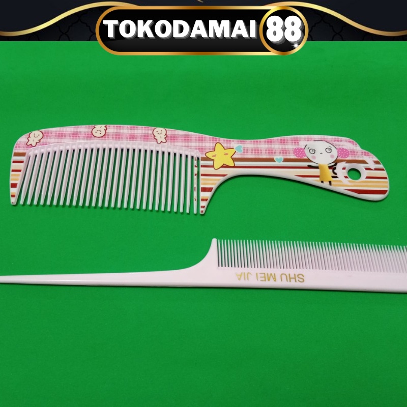 Sisir Karakter Set 2 in 1 Haircomb Anak Dewasa Sisir Besar Anti Kusut Gagang Termurah