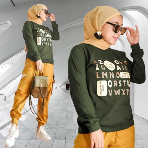 Baju Setelan Celana Joger Training Wanita Remaja Berhijab Trend Kekinian Murah Modern Model Terbaru 
