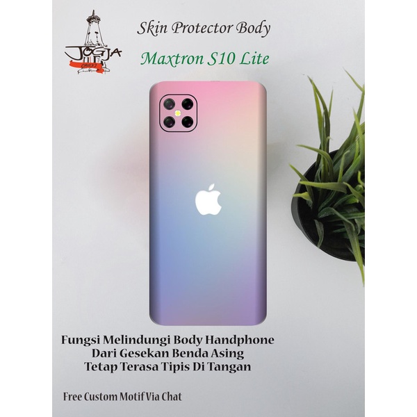 Dapat 2pcs Garskin Hp Maxtron S10 Lite Motif Iphone - Free Custom Via Chat