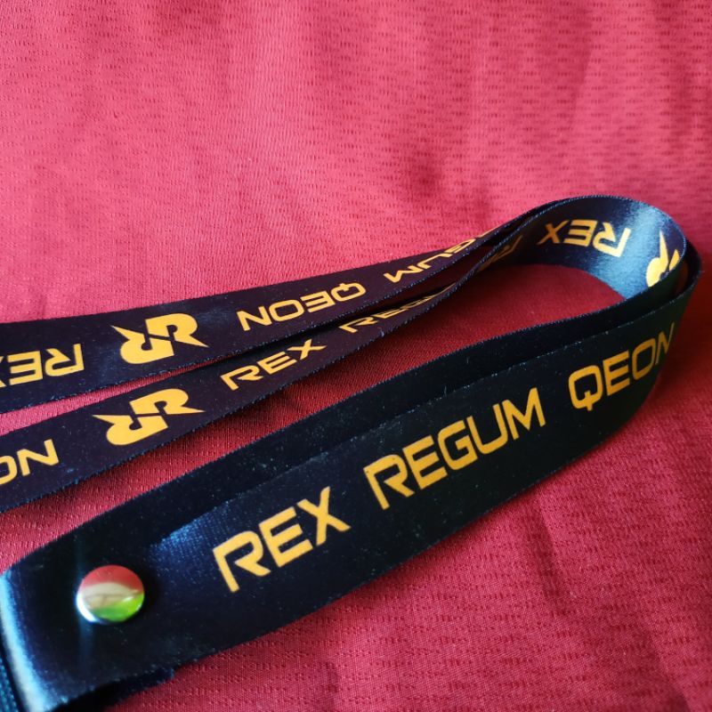 READY ✅ LANYARD RRQ GAMERS REX REGUM QEON SATUAN MURAH TALI CUSTOM PRINTING