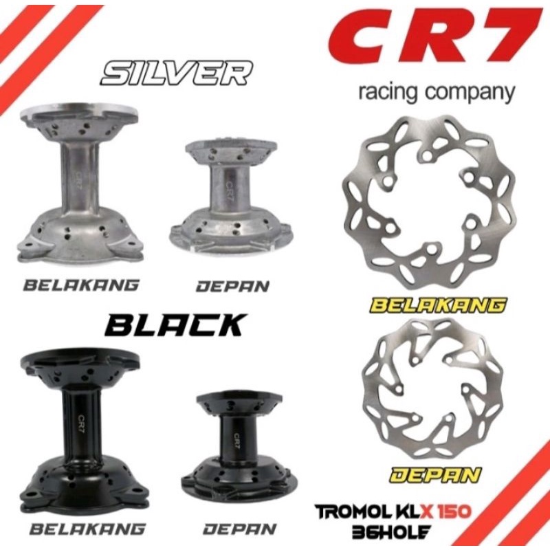 Tromol/Trombol Klx-Dtracker-Bf 150 Hole 36 Merek IGAWA / MSX Original dll Klx plus Piringan Cakram