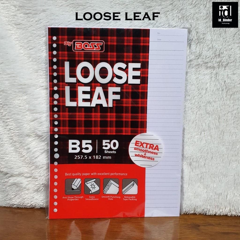 KERTAS BINDER LOOSE LEAF B5 ISI 50 LEMBAR | Shopee Indonesia