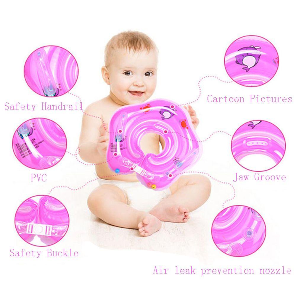 NEEDWAY Renang Aksesoris Bayi Tabung Mandi Pelampung Lingkaran Newborn Balita Leher Pelampung Renang Ring