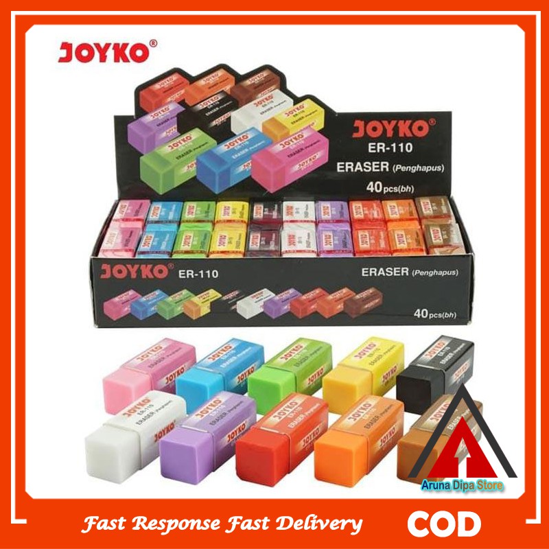 

Penghapus Pensil Joyko ER-110 / Eraser Mini Warna Warni / TM-116