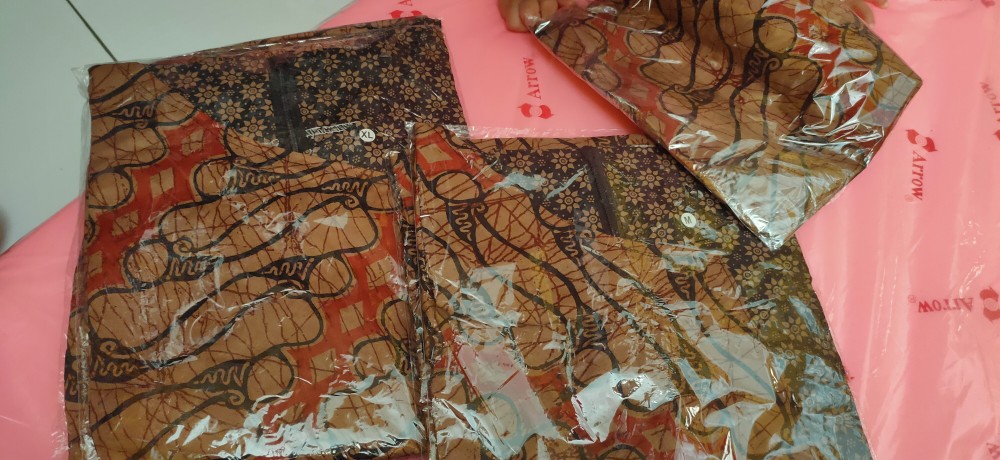 Tey-17 Batik Wanita Asj Sa Hrb026 Kenongo Kemeja Tosca Pendek