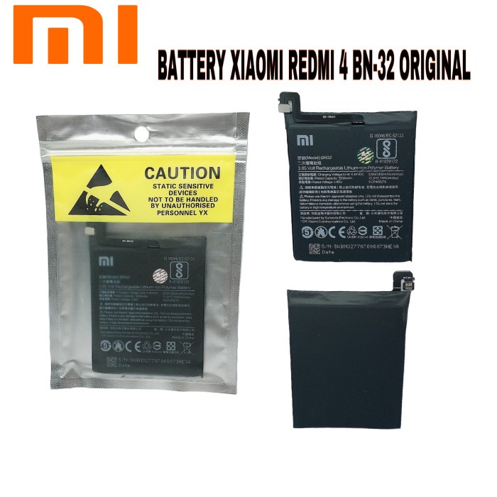 KAMERA BATERAI & CHARGER KAMERA BATERAI AC 851 BATTERY BATERAI XIAOMI REDMI 4 BN-32 BN32 ORI 99