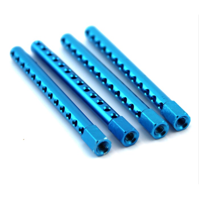 blue Porous aluminum alloy shel column model bracket DIY car mold