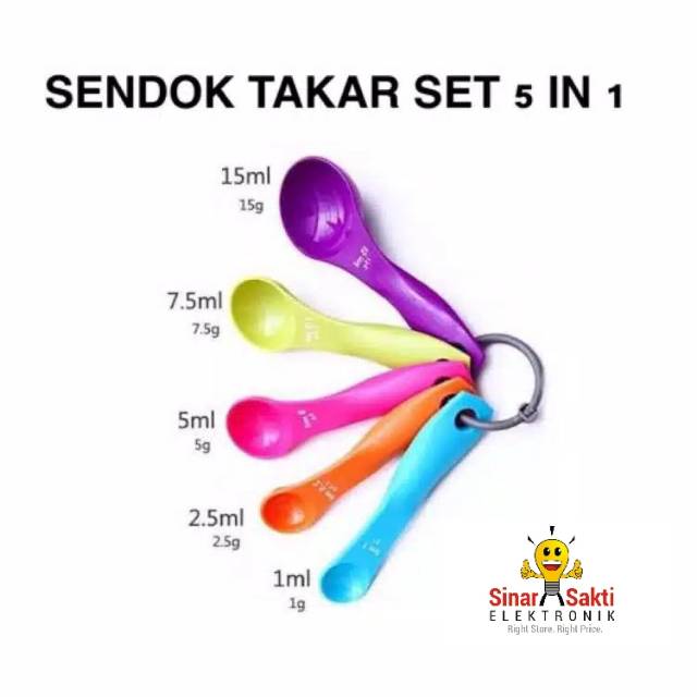 Sendok Takar / Measuring Spoon (5 Set in 1) / Sendok Mpasi / Sendok Ukur