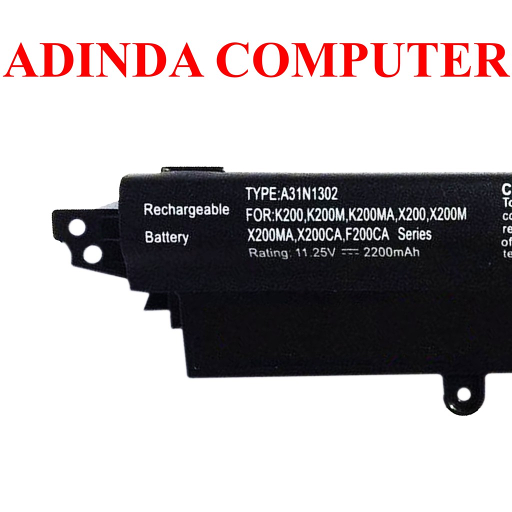 Baterai Laptop Asus X200 X200CA X200MA F200CA X200C A31N1302