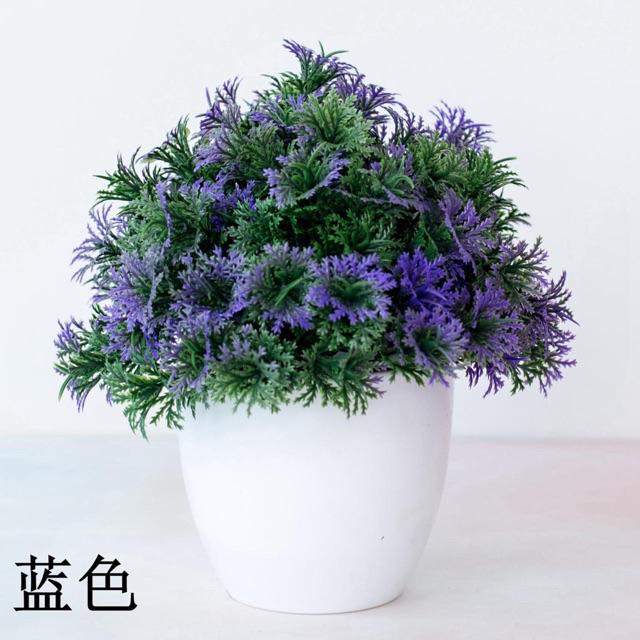 TIB / COD P2040. Bunga plastik. Bunga tanaman. Bunga dekorasi-Biru