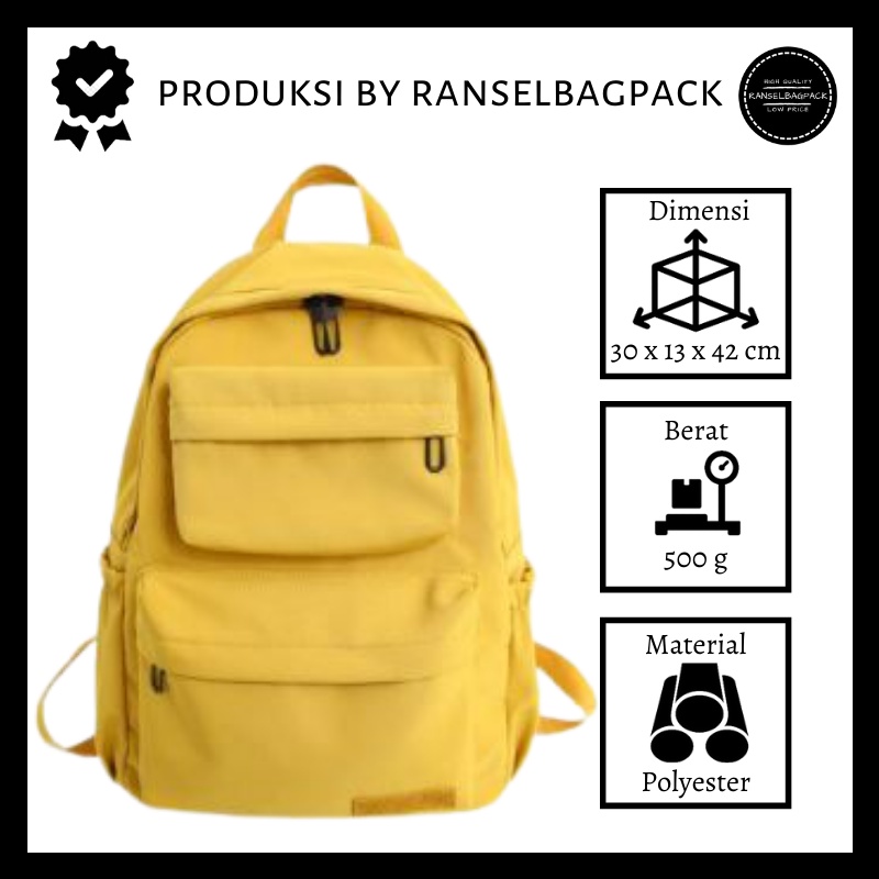 Tas Ransel - Backpack Punggung Import Korea Sekolah Kuliah Outdoor Stylish Multifungsi Cewek