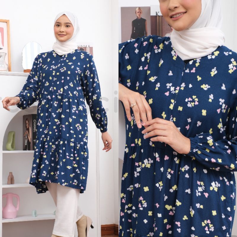 TUNIK REMPEL RAYON VISCOSE PREMIUM / TUNIK UMBRELLA/ ATASAN WANITA
