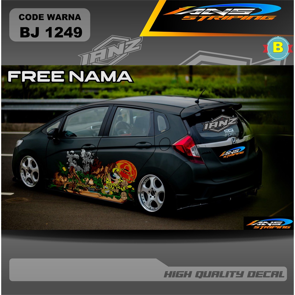 DECAL STIKER MOBIL HONDA JAZZ / VARIASI STIKER BRIO AGYA AYLA / STIKER DECAL MOBIL