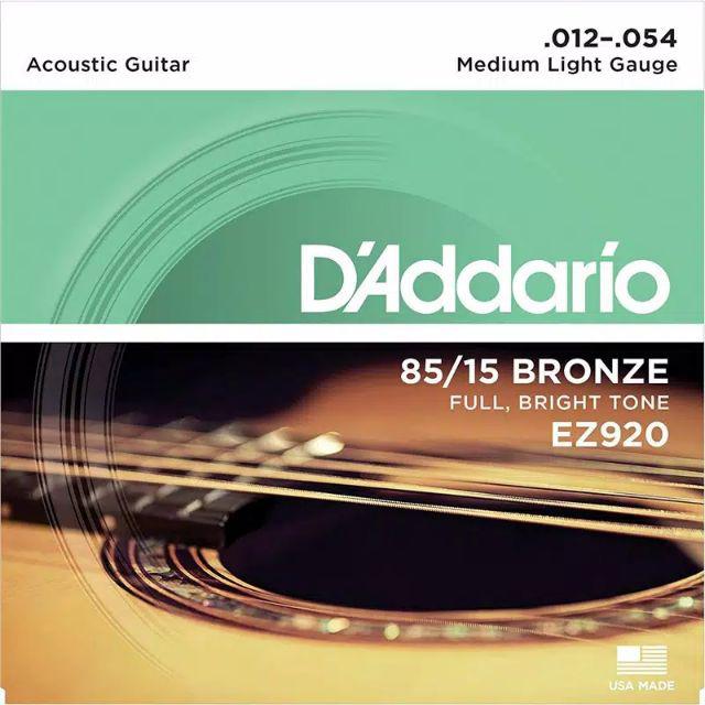 Senar Gitar Daddario D'addario Akustik String EZ890 EZ900 EZ910 EZ920-EZ920