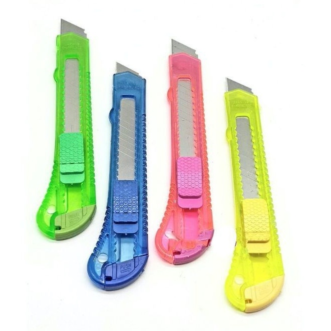 Cutter Besar Pisau Bening Big Knife Plastik Kuat Murah Tajam Sharp Strong Durable High Quality HQ