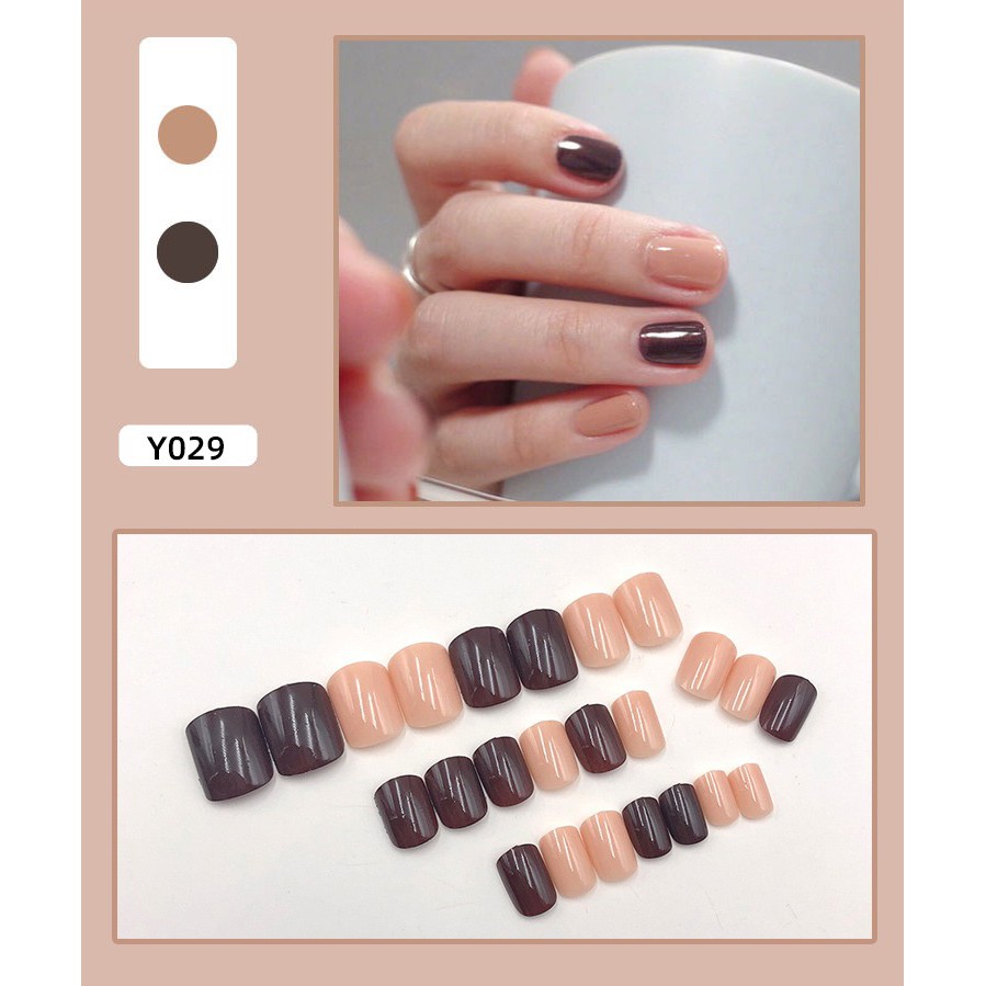 Kuku Palsu 24 pcs Fake Nails Nailart Stiker Kuku Waterproof Tahan Lama 156