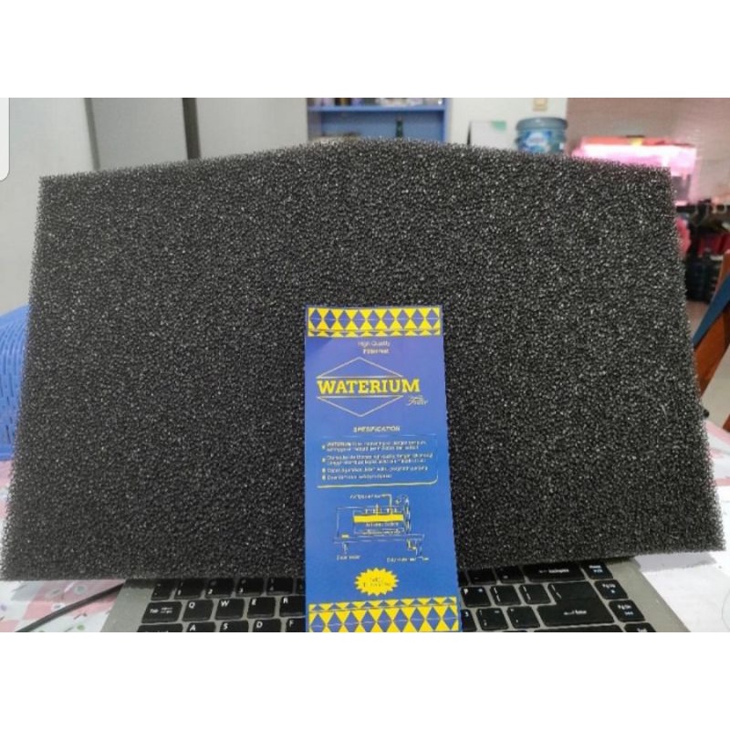 Busa hitam Waterium biofoam filter aquarium 30x50x2cm