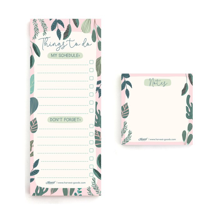 

To Do List / Memo Harvest Daily Essential Blooming - Pink Leaves