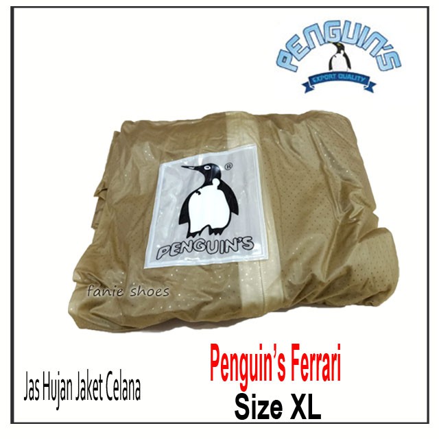 Penguin's Ferrari L dan XL / Jas Hujan Jaket Celana / Jas Hujan Karet PVC