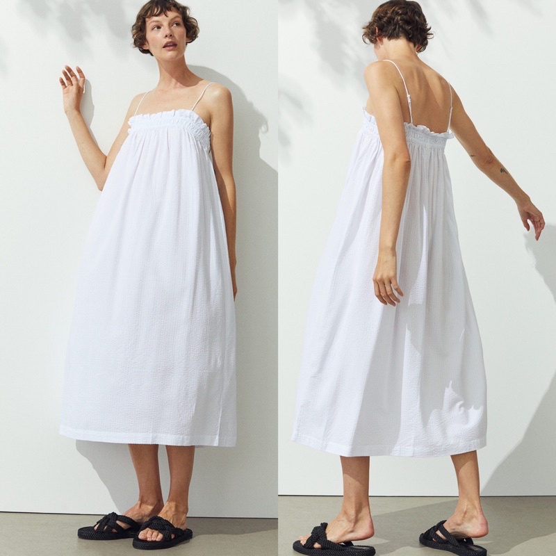 HM Dress Wanita Putih / White Sleeveless Dress