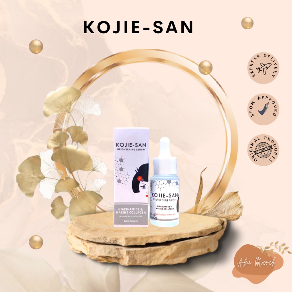 ✨ AKU MURAH ✨Kojie-San Brightening Serum 25ml / Niacinamide &amp; Marine Collagen