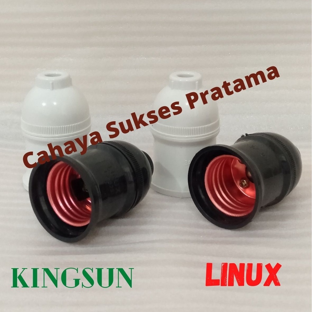 Fitting Gantung/Fitting Lampu Kingsun &amp; Linux (Hitam-Putih)