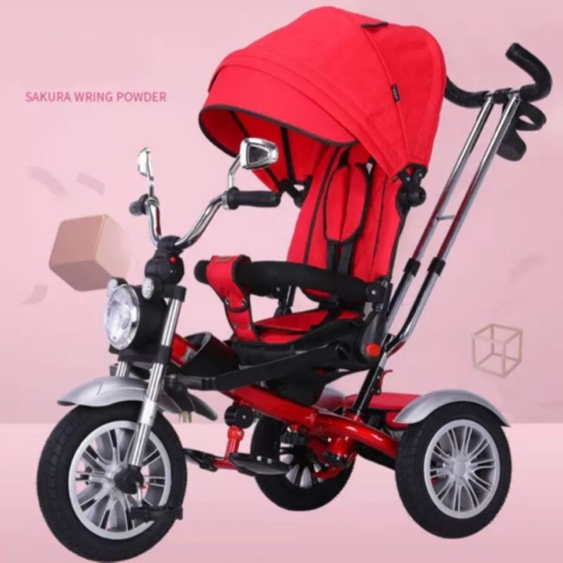 READY ,,Sepeda anak model Motor Sepeda stroller  Harley canopy 5199