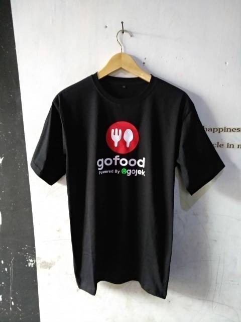 Paket kaos dan topi go food 2 combed 30s kaos standart distro