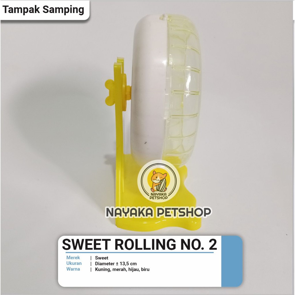 Sweet Rolling No. 2 Hamster Jogging Ball Mainan Bola Roda Wheel Kincir Putar Hewan