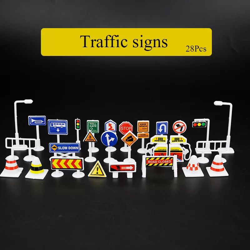 Mainan Edukasi Anak Traffic Sign Rambu Lalu Lintas 28 pcs