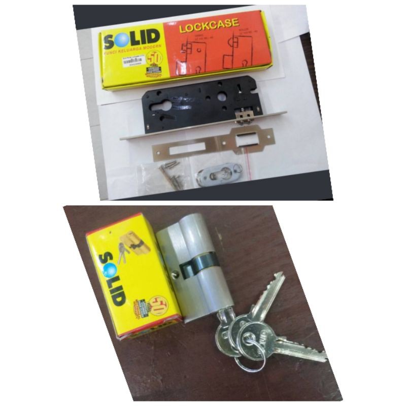 Body kunci solid pelor komplit silinder