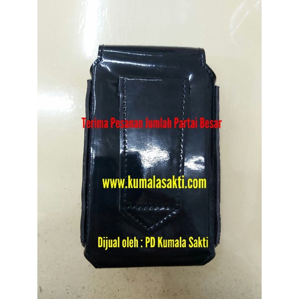 Sarung Dompet Tempat HP Harley Lux Dobel Hitam Motif Api