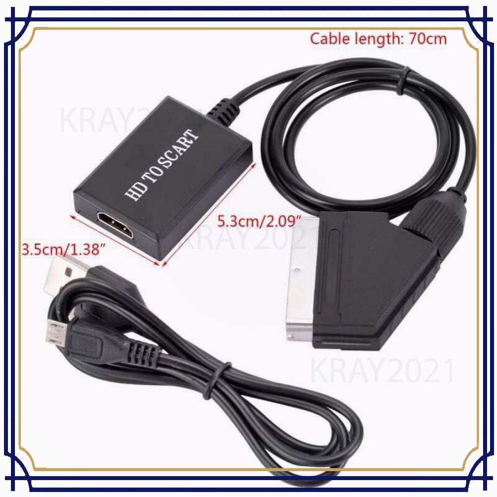 Video Adapter Converter HDMI ke SCART 1080P DT558