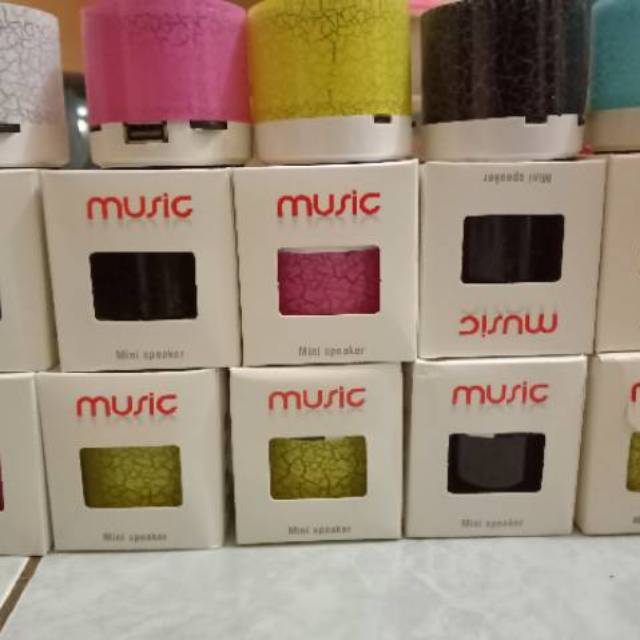 Musik Music Box Mini Speaker Motif Retak dan JBL Bluetooth Wireless 1KG 13 Pcs